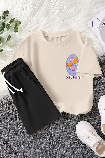 MYADA New Season Cool Vibes Balloons Printed 2-Piece Children's Set 23484