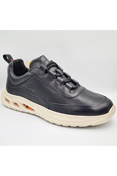 Greyder 18411 Siyah Hakiki Deri Erkek Günlük Deri Sneaker Spor Ayakkabı