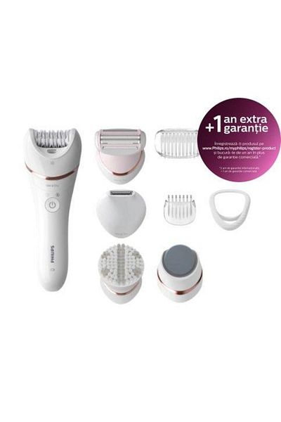 Philips Bre740/10 Wet And Dry Epilator, 9 Accessories, 32 Tweezers, Cordless Use, 2 Speed Settings