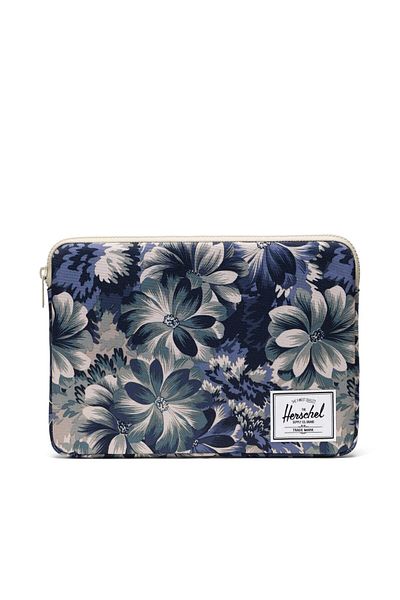 Herschel Supply Co. تي شيرت مزين بالزهور بأكمام مرساة مقاس 14 بوصة