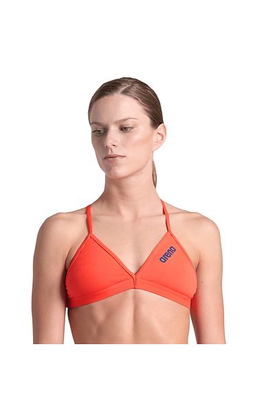 ARENA Pink Women's Swimsuit - Team Swim Top, Tie Back, Solid 004768300