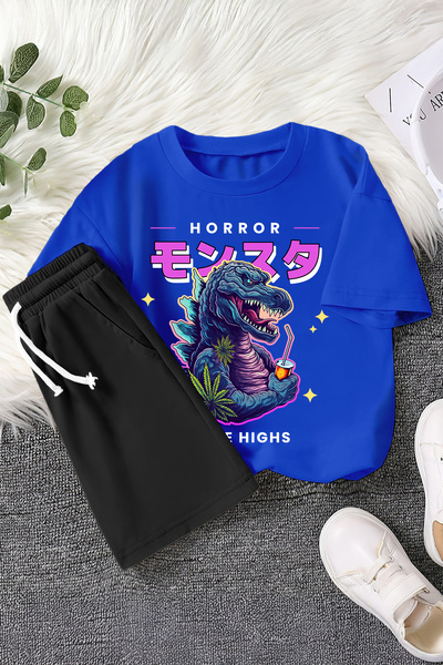 MYADA Premium horor dinosaur Štampano 2-dijelni dečiji set 22771 22772