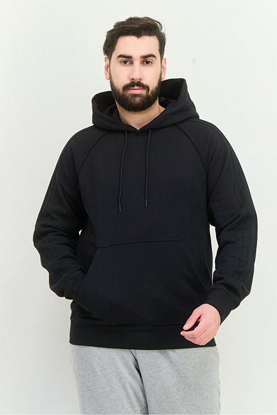 adidas Men Sportswear Fit Long Sleeve Outdoor Hooded Sweatshirt, Black