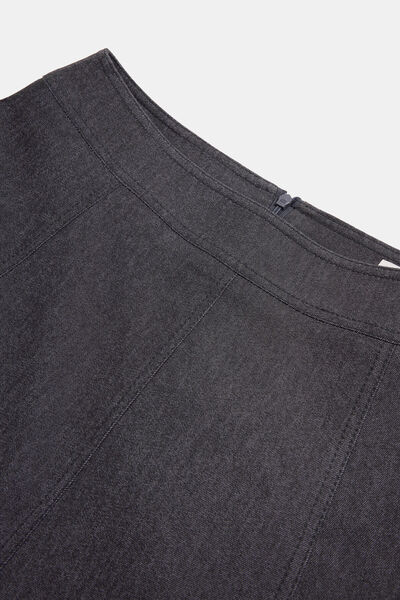 W Collection ANTRASİT MİDİ FERMUARLI ETEK