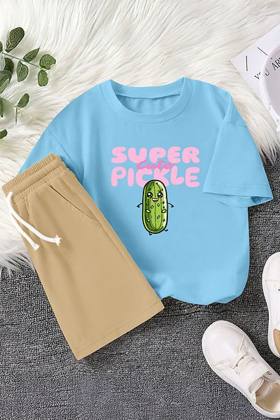 MYADA Set pentru copii din 2 piese premium super drăguț cu imprimeu Pickle 22975