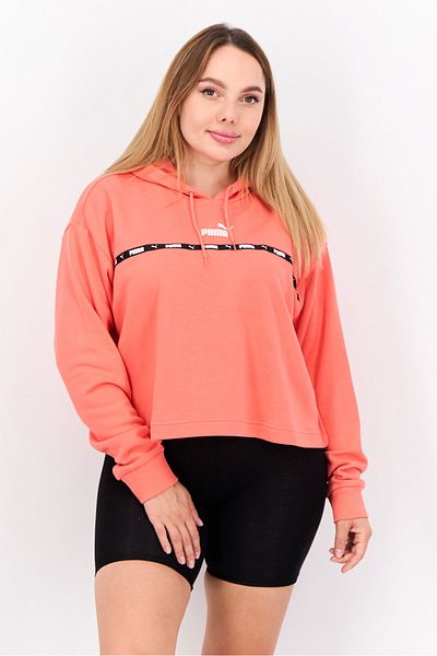 Puma Women Sportswear Fit Long Sleeve Outdoor Sweatshirt, Coral
