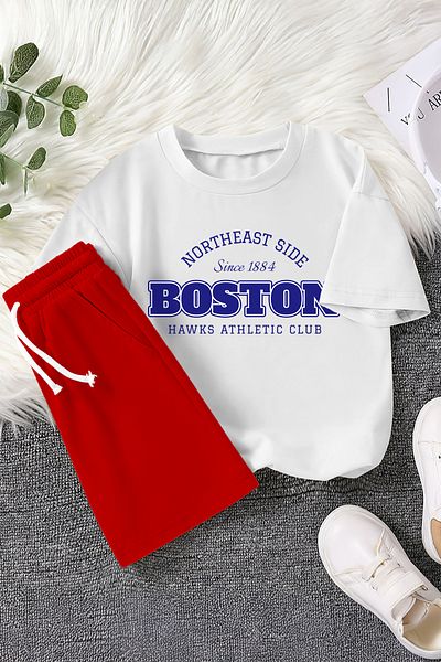 MYADA Premium Boston City Printed 2-Piece Children's Set 22940