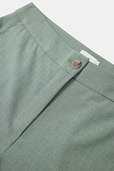 W Collection Mint Wide Leg High Waist Textured Pants