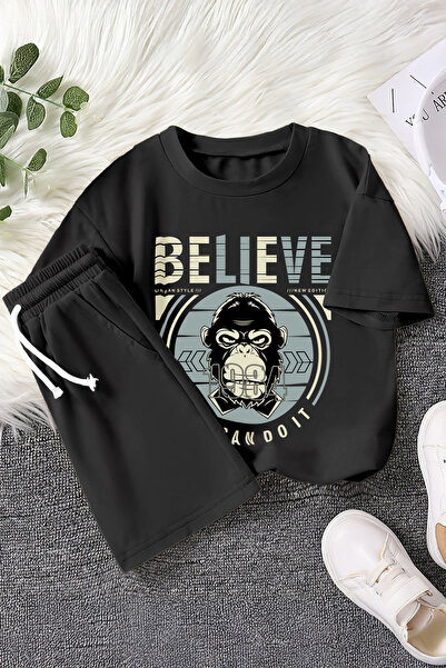 MYADA Nova sezona Believe Monkey Štampano Dvodelni dečiji set 22477