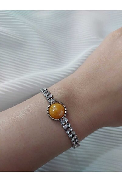 Avcıoğlu Aksesuar اسوارة نسائية حجر واحد موديل دائري حجر كريستال زركون اسوارة...