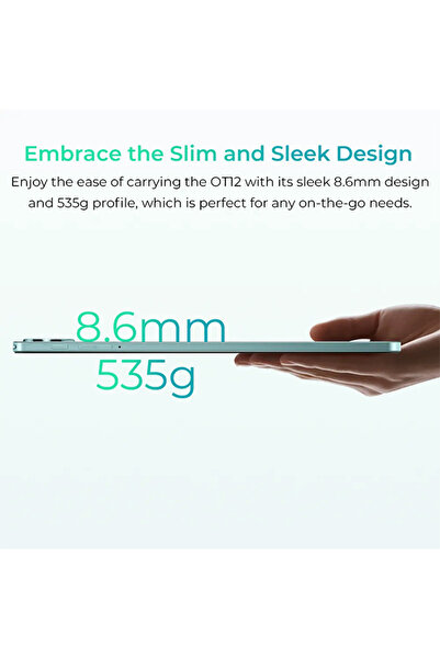 oukitel OT12 Tablet With 11-Inch Dual SIM Green 4+12GB RAM 256GB 4G - Middle East Version