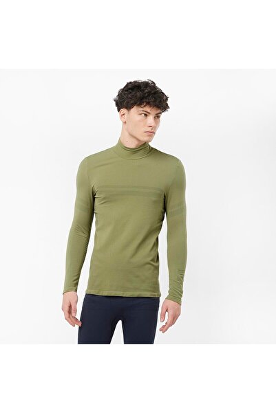 Salomon ESSENTIAL WARM Erkek Üst İçlik DEEP LICHEN GREEN LC2156300