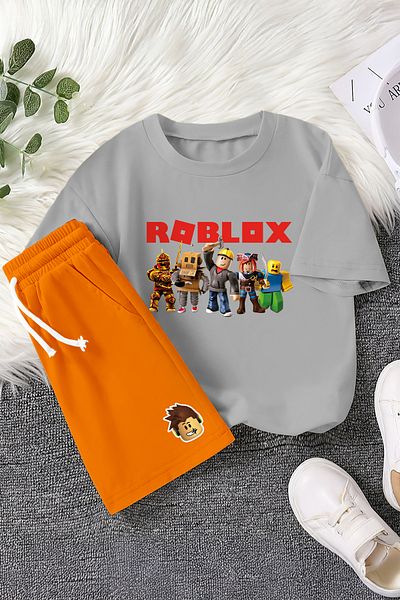 MYADA Premium Fun Roblox Printed Colorful 2-Piece Children's Set 23407