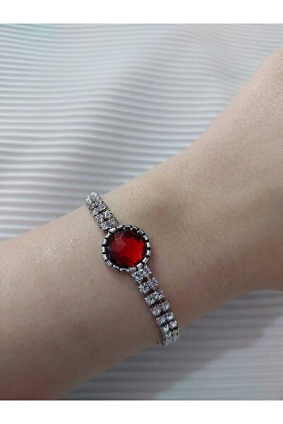 Avcıoğlu Aksesuar اسوارة نسائية حجر واحد موديل دائري حجر كريستال زركون اسوارة...