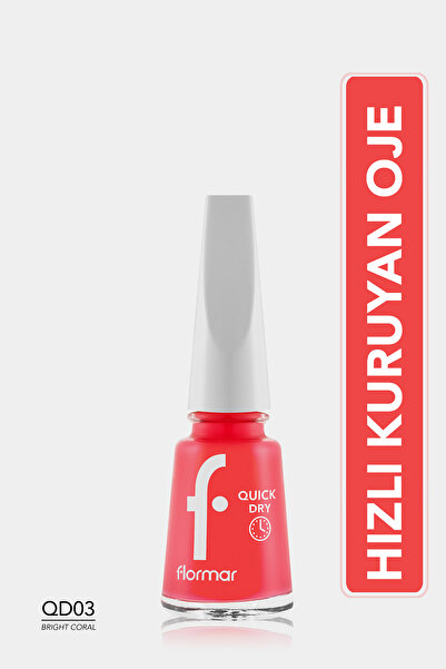 Flormar Quick Dry Bright Coral 03 Oje