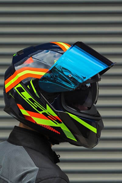 LS2 Stream Evo Reflex Mavi Turuncu Kask