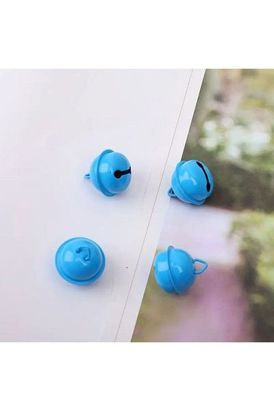 OZN AKSESUAR Blue Color Handle Bell, Bell, Leash Bell, Amigurumi Bell 20 mm (20 Pieces)