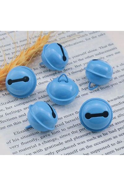 OZN AKSESUAR Blue Color Handle Bell, Bell, Leash Bell, Amigurumi Bell 20 mm (20 Pieces)