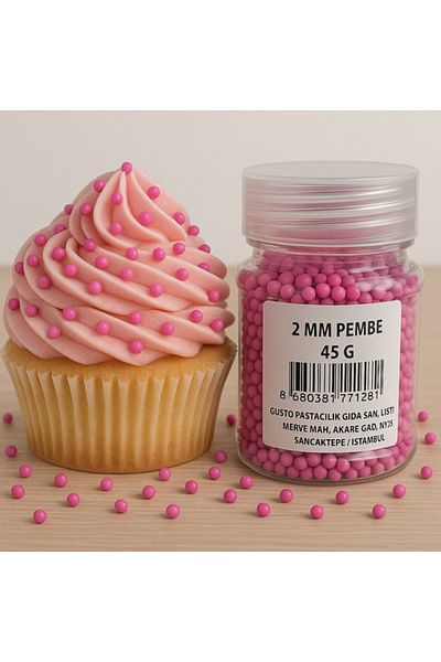 Dr. Gusto Pink 2 mm Cake Decoration, 45 g Variable Lengths