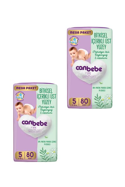 Canbebe Baby Diaper Size 5 160Pcs