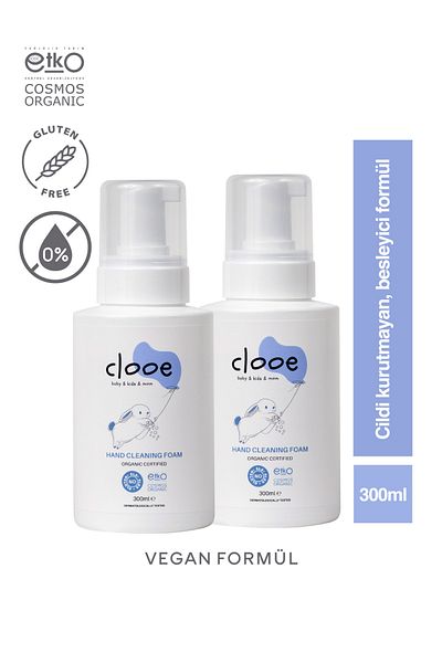 clooe Organic Hand Cleaning Foam - 2-Piece Deal Pack