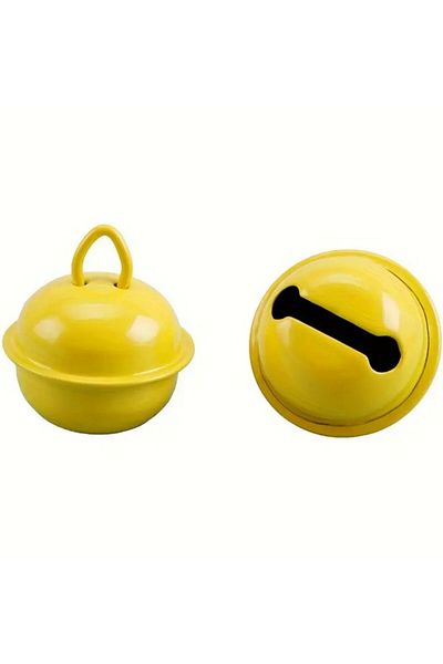 OZN AKSESUAR Yellow Color Handled Bells, Bells and Leash Bells 20 mm (20 Units)
