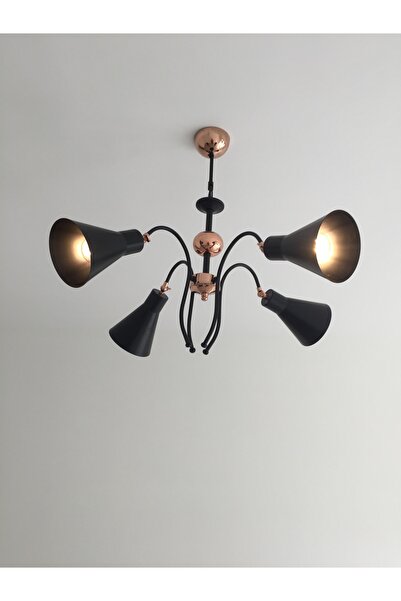 Retro AHTAPOT MODEL 4 KOLLU AMPÜLLÜ AVİZE