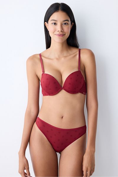Penti Sutien Roșu Claret Super Push Up Essentials