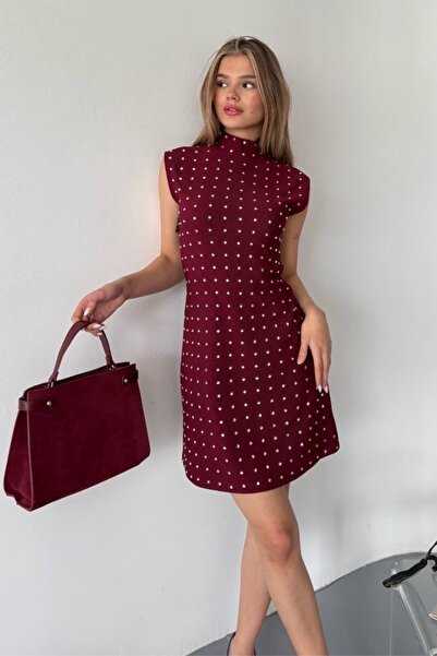 Ded COLLECTION Women's Jewelled Fabric Dress