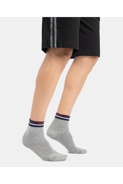 JOCKEY جوارب الكاحل USA Originals 7002-01 رمادية للرجال