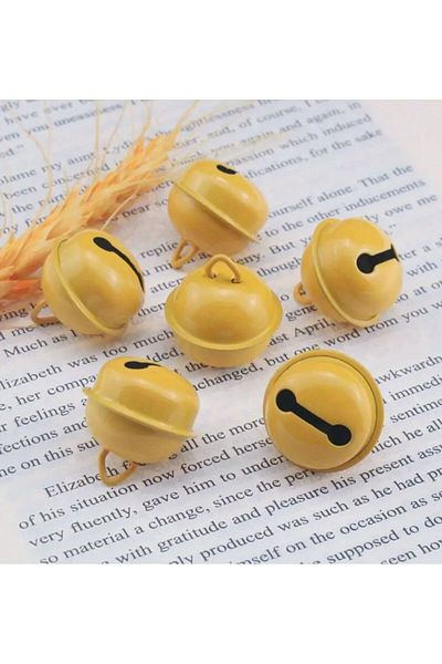 OZN AKSESUAR Yellow Color Handled Bells, Bells and Leash Bells 20 mm (20 Units)