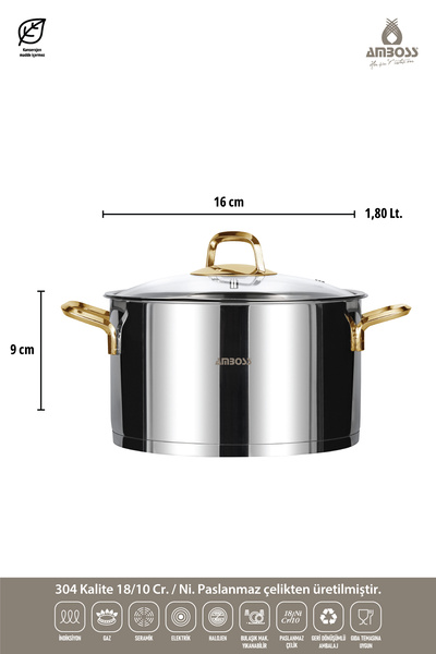 Amboss Diamond 18 Piece Stainless Steel Gold Dowry Set