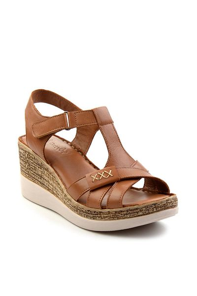 Bambi Taba Leather Women's Sandals K05552600003