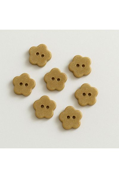 ZARİF KUMASH Mini Flower Shaped Button 2 Holes (Set of 7)