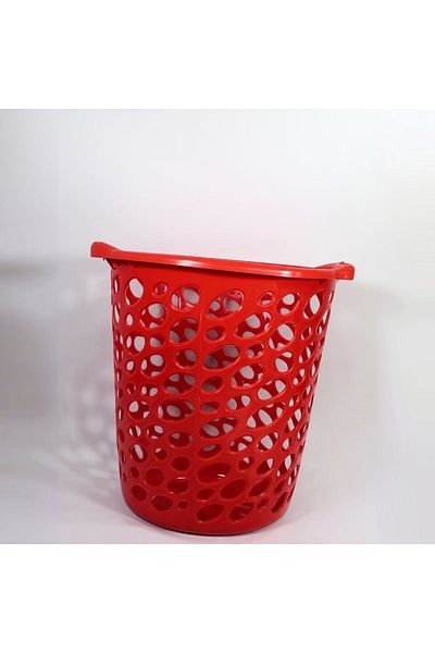 Yolo 60 Liter Round Tall Laundry Bin - Red