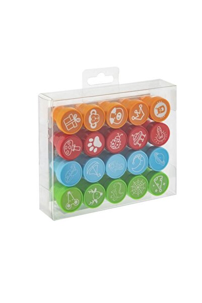 CraftID Σετ 20 σφραγίδων 4 χρωμάτων, διαφόρων σχεδίων - Κλασικό