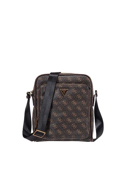 Guess Geantă de umăr maro pentru bărbați Milano Top Zip Xbdy W Frt Pckt Hmmılop4260-bnh