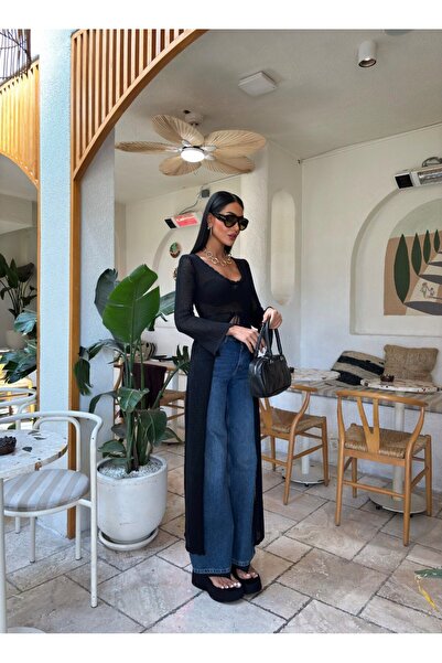 Sobe Elbise Görünümlü Yazlık Uzun Triko