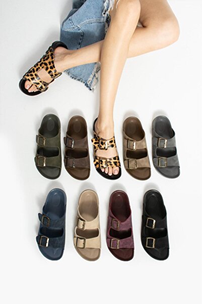 RedPlay Stylish Unisex Slippers Summer Adjustable Double Buckle Comfortable Lightweight Sole Stitched Slippers