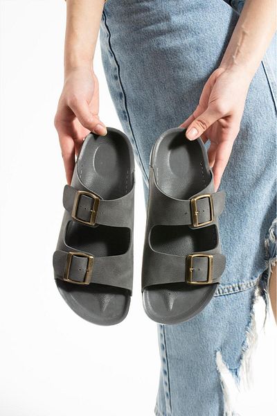 RedPlay Stylish Unisex Slippers Summer Adjustable Double Buckle Comfortable Lightweight Sole Stitched Slippers