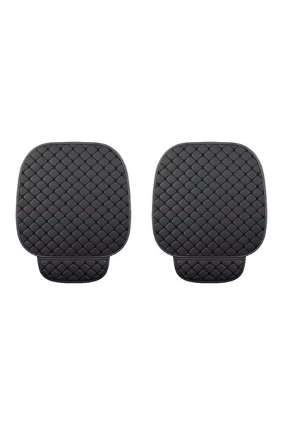 rebols Faux Leather Pocket & Anti-Sweat Car Seat Cushion Set - Seat Protection Cover (Set of 2)