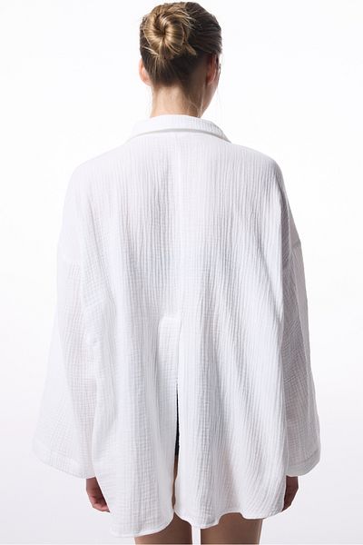 Penti Luka Muslin White Shirt