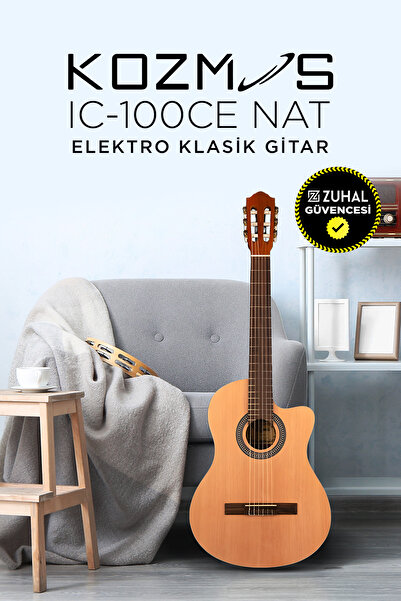 KOZMOS Ic-100ce Nat / Matt Elektro Klasik Gitar