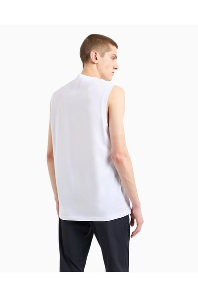 Armani Exchange Men's Short Sleeve Ax Text Cotton Bicycle T-Shirt White