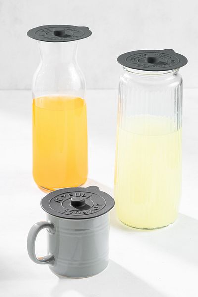 Vienev 3 Pieces Silicone Heat Protector Cup Cover, Anthracite Color
