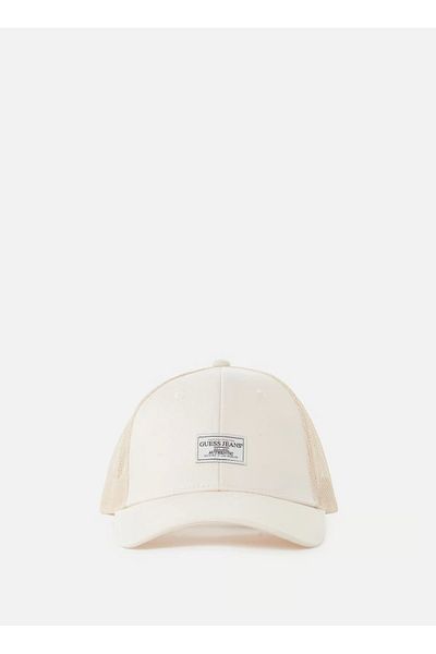 Guess Jeans Gj Vintage Trucker Men's Cream Hat M5Gz05Wf8V1-G053