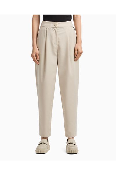 Armani Exchange Women's Comfortable Fit Flared Sliced Pleated Pants Xw 000222   Af10855-U1095