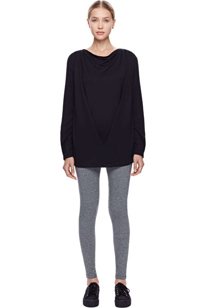 QUO Cow-Neck Blouse With Slit Detail