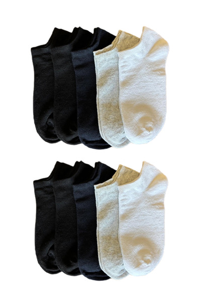 vtex socks 10 perechi de șosete din bumbac pentru femei, culori închise