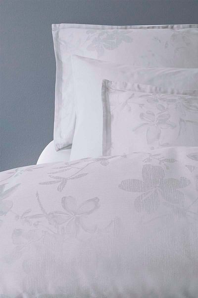 Altınbaşak Bed Linen Perle Jacquard Satin Double Light Gray (6 Pcs)